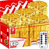 Šviesos užuolaida 300 Led 3x3 m Kalėdinės eglutės girlianda langui