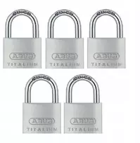 5 Abus Titalium 64ti/20 spynų rinkinys su vienu raktu