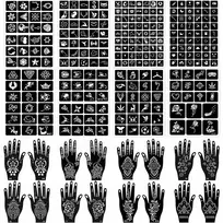 Henna tatuiruočių šablonai, 24 lapai