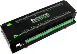Waveshare 30 kanalų ethernet relės modulis, modbus rtu/modbus tcp protokolas, poe prievado komunikacija, su įvairiomis izoliacijos ir apsaugos grandinėmis, pramoninės klasės montuojamas ant din bėgelio korpusas