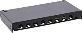 Šakotuvas Inline® Skydelis Cat.6a 0.5he 8-way Stalo / Sieninis Montavimas Juodas Ral9005