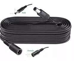 Dc maitinimo laido ilgintuvas 5m 5.5/2.1mm kameroms