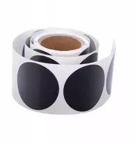 Juodos apvalios lipnios etiketės 47mm, 100vnt. - stiklainiams, dėžutėms
