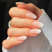 24PCS Almond Press on Nails Medium Fake Nails with Pink Bow Designs Glue on Nails Glossy Acrylic False Nails As Women Girls Fift rožinė