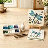 Glass Tiles Mosaic Kit Mosaic Craft Supply Glass Art Material Glass Mosaic Kit DIY Beginner Friendly Home Decor Kit