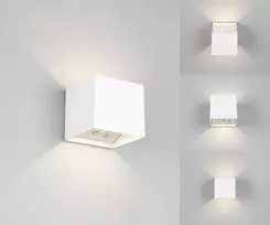 Reality Leuchten Genie R24169631 Led lauko sieninis šviestuvas su baterijomis, matinis baltas plastikas, su 1 W Led judesio davikliu