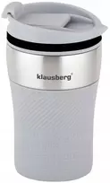 Klausberg Terminis puodelis termosas su snapeliu 280 ml pilkas silikoninis neslystantis