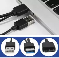 Emagtech 2x dvigubas Usb 3.0 A kištukas į Usb 3.0 Micro B kištuką Y kabelis 50 cm ir 18 cm mobiliesiems kietiesiems diskams su Usb 3.0 sąsaja