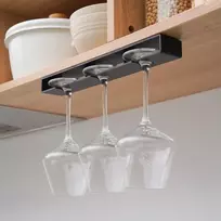 2 vnt. vyno taurių laikikliai po spintele, plastikiniai