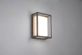 Trio Leuchten Witham 277860142 Led lauko sieninis šviestuvas, metalas, antracito spalvos, plastikas, baltas, su 14 W Led, reguliuojama šviesos spalva