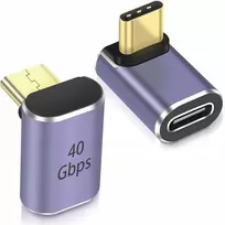 Gembird Premiumcord Usb Type-c - Usb-c kampinis 90 laipsnių adapteris, juodas