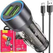 Hoco Greitasis 36w automobilinis įkroviklis su greituoju įkrovimu + C tipo Usb-c kabelis