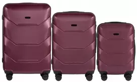 Kelioninis 148 Peacock 2.0, 3 Abs+ lagaminų rinkinys (l, M, S) Wings, Burgundy
