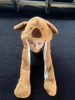 For Tot Boy Lassies Auricle Moving Jumping Bonnet Hilarious Plushy Specter Cap Unisex Earflaps Movable Ears Bonnet Costume Spooky Event Cap