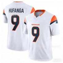 Mens Football Jersey Broncos 9 Hufanga Orange 3rd Gen Sports Shirt All XXL white