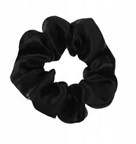 Šilkinė plaukų gumelė Almania, šilkinė scrunchie - juoda