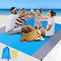 Merkloos Paplūdimio pledas be smėlio 230x200cm, atsparus vandeniui