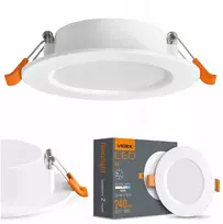 Led įleidžiamas lubinis šviestuvas apvalus baltas modernaus dizaino 4w 4000k