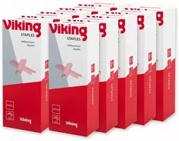 Viking sąsagėlės 26/6, 5000 vnt., sidabrinės x 10 pakuočių