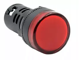 Kontrolinė lemputė Led 28mm plastikinis 230v raudona