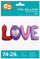 Valentino folinis balionas Love užrašas didelis 74 cm Godan Balon romantiškas