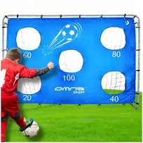 Taikinio pataikymo kilimėlis su skylėmis futbolo vartams 213x150cm