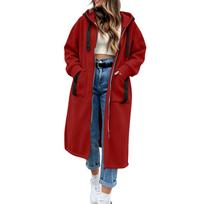 Women's Long Sleeve Zip Up Hoodie with Pockets Casual Hooded Sweatshirt for Everyday Wear S