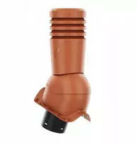 Ventiliacinis kaminėlis Eco125, skirtas gofruotam lakštui, Ceglasty Ral 8004