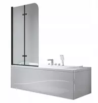 Hydrosan Bps dviejų dalių vonios sienelė Pr04 juoda 90x140 cm 6 mm