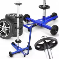 Atturo Stovas vežimėlis ratams ir padangoms iki 100 kg, ratas 225 mm, metalinis mobilus garažinis