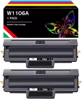 Tonerio kasetė, suderinama su Hp 106a W1106a su mikroschema, skirta spausdintuvui, lazerinio spausdintuvo rašalo kasetė, skirta lazerinis 107a 107r 107w, skirta Mfp 135a 135r 135w 135wg 137fnw 137fwg (2 juodos)