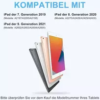 Occtingkind, klaviatūra, skirta ipad 10.2, dėklas su klaviatūra, skirtas ipad 10.2 colių, magnetinė nuimama bluetooth klaviatūra, skirta ipad 2019/2020/2021, vokiečių išdėstymas qwertz, usb c, žydra