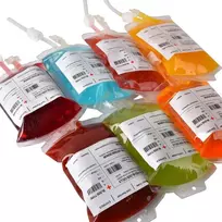 Protastic 5 x kraujo maišelių iv lašelinės gėrimų indai, idealūs teminiams siaubo Helovino vakarėliams drakulos/vampyro tema - 350 ml vakarėlio dovanų gėrimų puodeliai