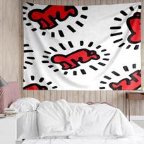 Keith Haring Ascending1 Tapestry for Bedroom Aesthetic Classroom Tapestries Wall Hanging for Living Room Dorm Office,Ideal Creative Gift 180cmx230cm