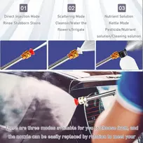 Mobilus slėginis ploviklis, belaidis nešiojamas slėginis ploviklis su 2 baterijomis, 21 V nešiojamas slėginis ploviklis su 2 daugiafunkciniais antgaliais, 5 m žarna, slėginis ploviklis sodui/automobiliui/kiemui/tvorai