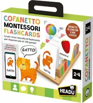Headu Montessori Lavinamosios Kortelės 120 Kalbančių Kortelių Vaikų Įgūdžių Ugdymui It59919 Edukacinis Žaidimas Vaikams 2-4 Metų Pagaminta Italijoje