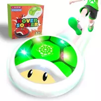 Glückpa Mario hover futbolo kamuolys su led, žaislas vaikams, žaidimas patalpose/lauke, oro galios futbolo kamuolys vaikams nuo 3 4 5 6 7 8-12 metų, futbolo dovana berniukams ir mergaitėms nuo 3-10 metų