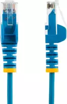 Startech.com 2,5 m cat6 kabelis - plonas cat6 pataisos kabelis - mėlynas - rj45 jungtys be užkabinimo - gigabitinis eterneto kabelis - 28 awg