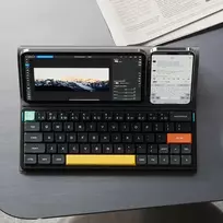 Nuphy Air60 V2 nešiojama mechaninė belaidė mini klaviatūra su apšvietimu, palaiko Qmk/via, suderinama su Windows/mac Os/linux per Bluetooth 5.1/2.4ghz/(usb-c), juoda Gateron Wisteria Switch
