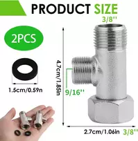 Ventiliatorius Annlpoy 2 kampiniai ventiliai 3/8, 9/16 t formos jungtis tualeto komplektas tualeto čiaupo skirstytuvas perjungimo vožtuvas tualeto išleidimo ventilis, 180° pasukamas, skirtas namams, vonios kambariui, tualetui