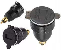 Motonet Įkroviklis 2x Usb Qc 3.0a Bmw Din lizdas voltmetras + išjungiklis