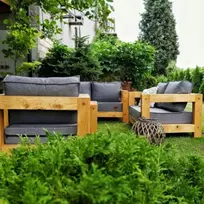 Sodo pagalvių komplektas palečių baldams terasa Granulės 120x80x15 + jaśki