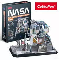 Cubicfun puzzle 3d nasa apollo 11 mėnulio modulis, 93 detalės, dėlionė vaikams