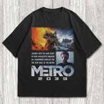 Metro 2039 T-shirt, Horror Video Game Merchm Shouter Video Game Shirt 130 gray