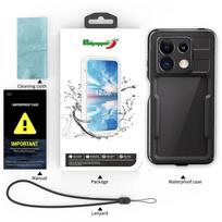 IP68 Waterproof Case for POCO X6 Xiaomi Redmi Note 14 13 Pro 5G Body 360° Protection DustProof Diving Cover Fundas Coque 5 Black