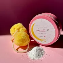 Arielle menstruacinė kempinė – alternatyva tamponams ir taurei: natūralus vidinis įdėklas, plaunama ir daugkartinio naudojimo su dėžute, 2 kempinės ir perkarbonatas higienai (s)