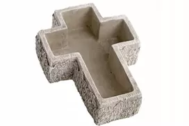 Cementinis vazonas / apvalkalas kapinėms - kryžius