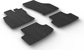 Gledring Guminių kilimėlių komplektas, tinkantis Seat Leon 5f 5 Durų/st 2013-2020 & Volkswagen Golf Vii/viii 5 durų/variant 2012-2019 & 2020- (t profilis, 4 vnt. + tvirtinimo spaustukai)