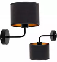 Aneta Lighting Sieninis šviestuvas su gaubtu Led E27 veliūrinis