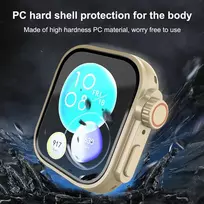 Zzjoooj [2 dėklų rinkinys, skirtas Huawei Watch Fit 3, apsauginis dėklas su ekrano apsauga, kietas Pc, atsparus įbrėžimams, itin plonas dėklas, skirtas Huawei Watch Fit 3 - Champagne x2